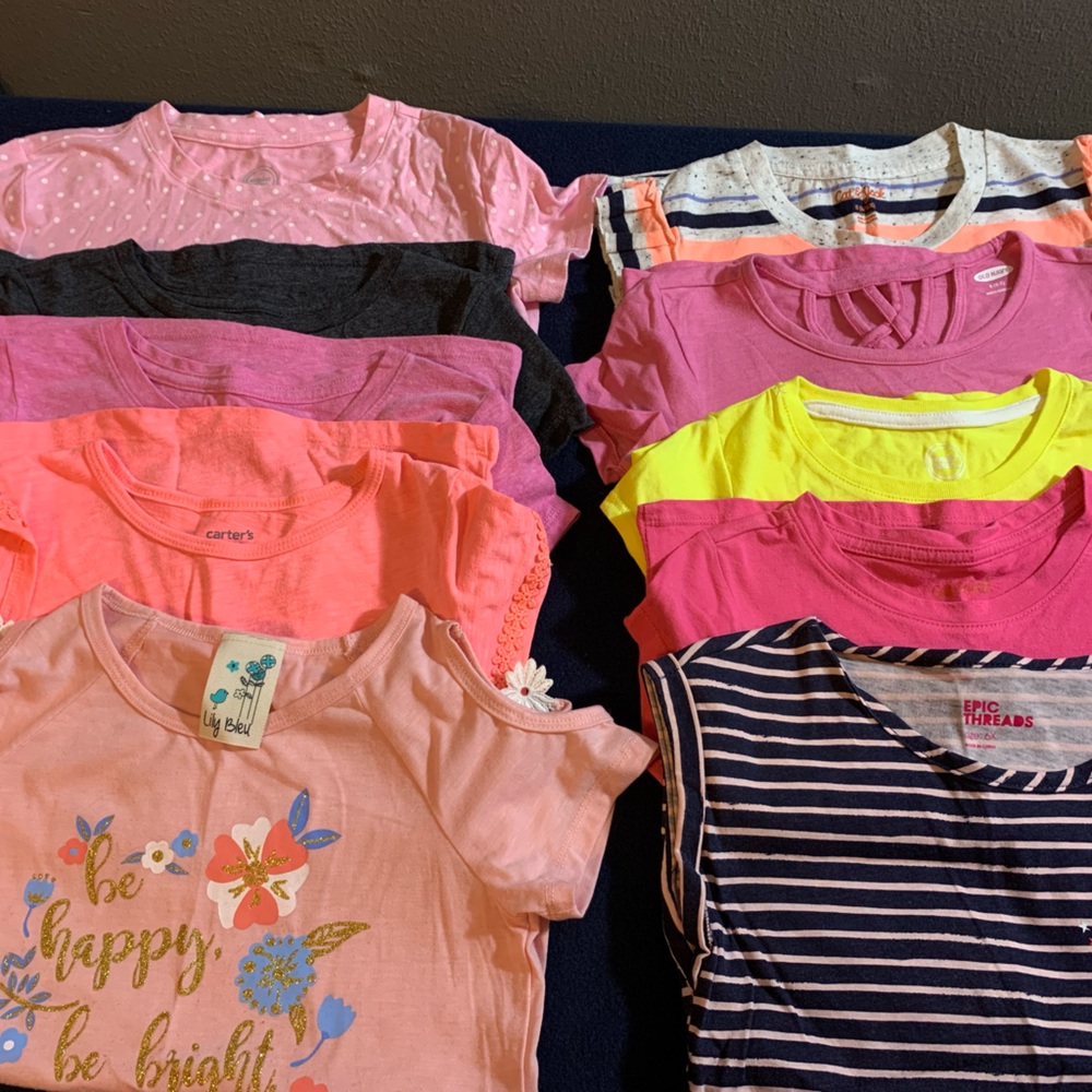 Lot of 10 girls shirts size 6X